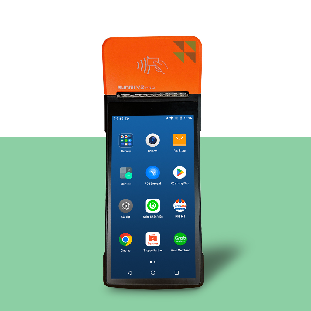 Máy POS cầm tay may pos cam tay sunmi v2 pro