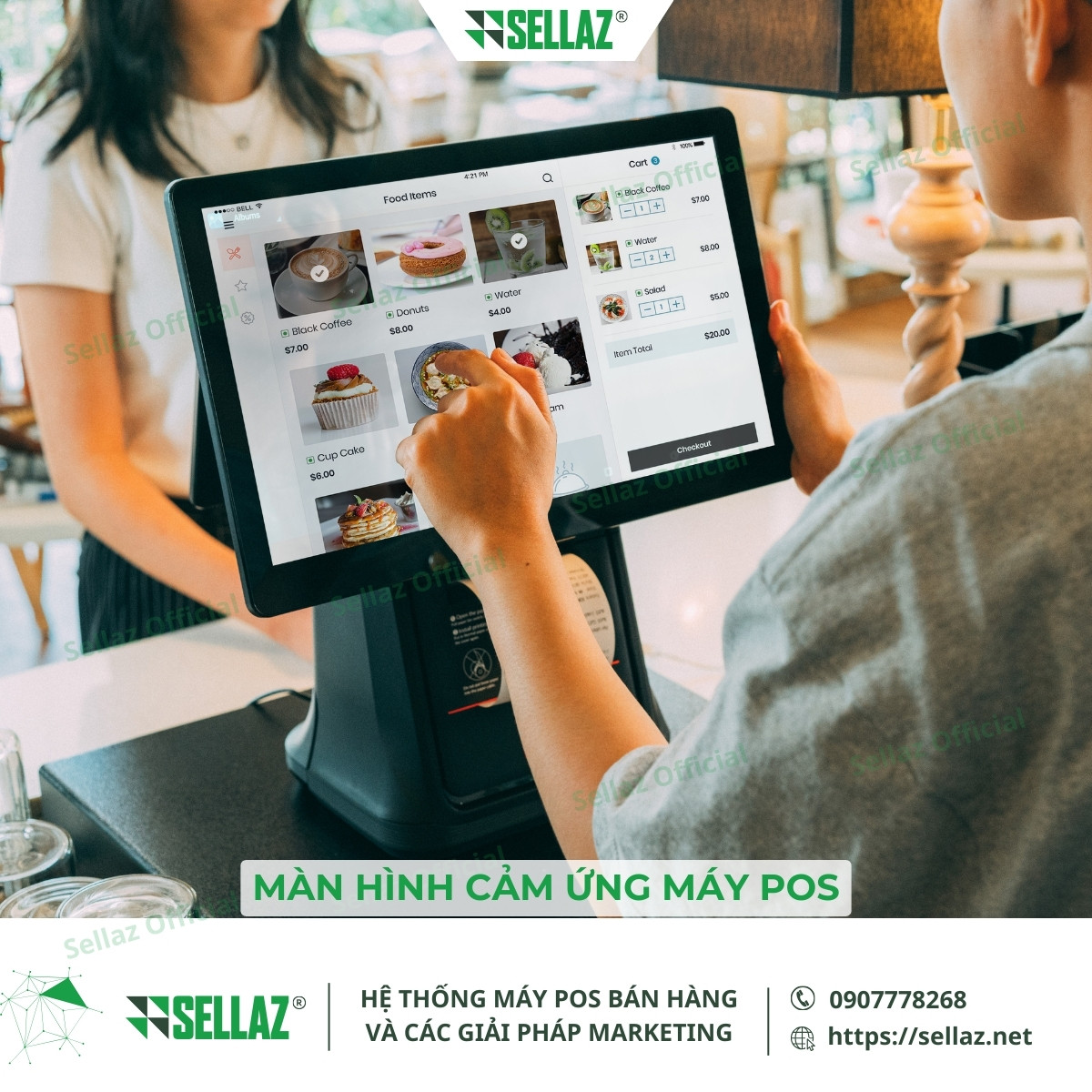 Phần cứng máy POS: Màn hình cảm ứng và các thành phần liên quan man hinh cam ung may pos
