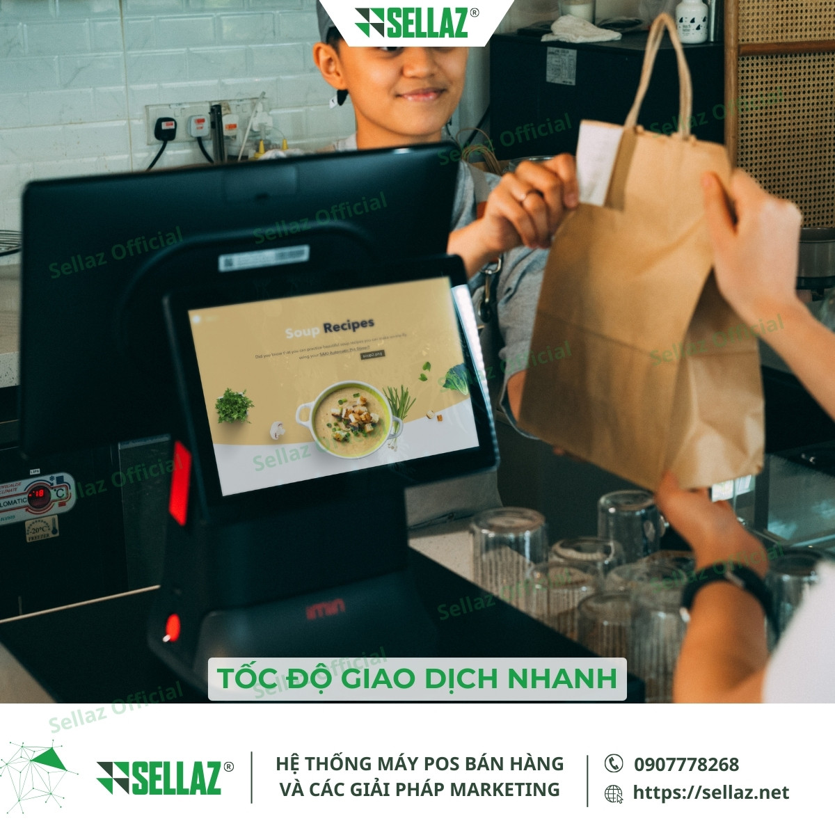 Phần cứng máy POS: Màn hình cảm ứng và các thành phần liên quan may pos giup tang toc giao dich