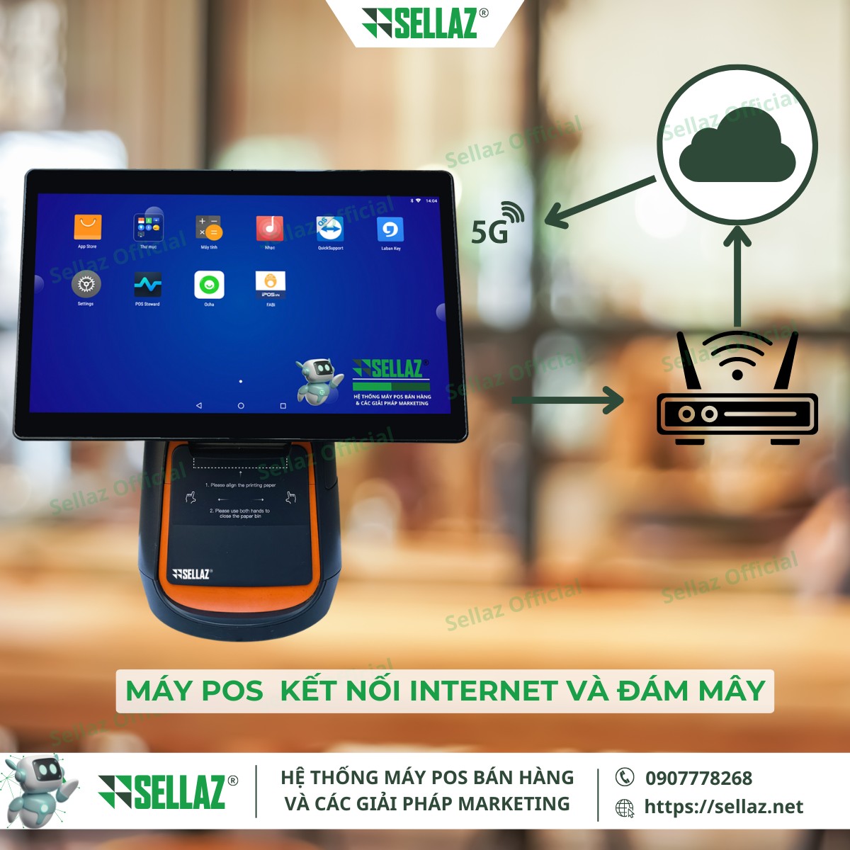 Lịch sử máy POS: Từ công nghệ cổ điển đến sự tiện lợi hiện đại Máy tính tiền kết nối internet và lưu trư đám mây