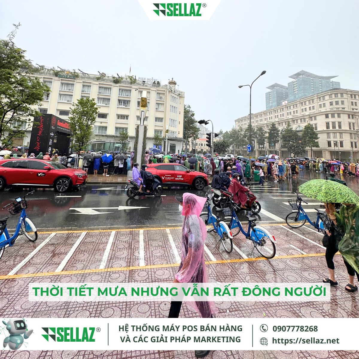 Thuê máy POS sự kiện siêu xe: Sellaz Đồng Hành Gumball3000 Thời tiết mưa nhưng vẫn có rất đông người dân và du khách tham dự Gumball3000.