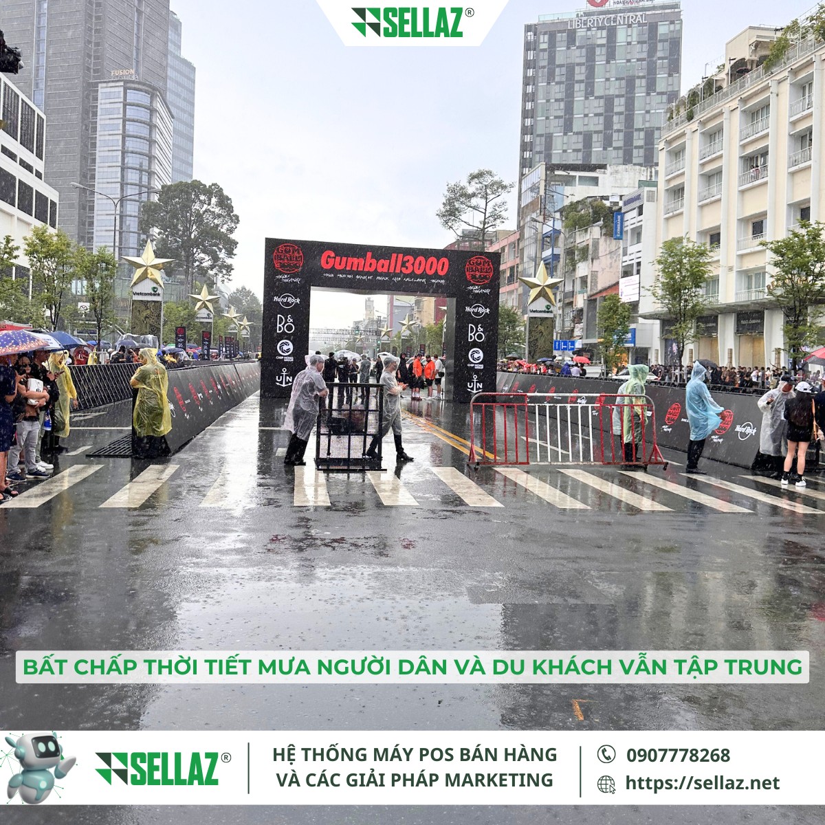 Thuê máy POS sự kiện siêu xe: Sellaz Đồng Hành Gumball3000 Bất chấp thời tiết mưa, người dân và du khách vẫn tập trung theo dõi siêu xe tại Gumball3000