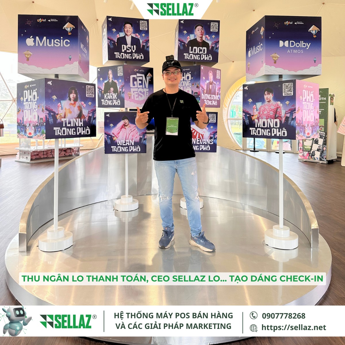 Thuê POS sự kiện Genfest 2024: Sellaz đồng hành cùng lễ hội âm nhạc CEO Sellaz hỗ trợ vận hành quầy bán hàng và check-in tại Genfest 2024