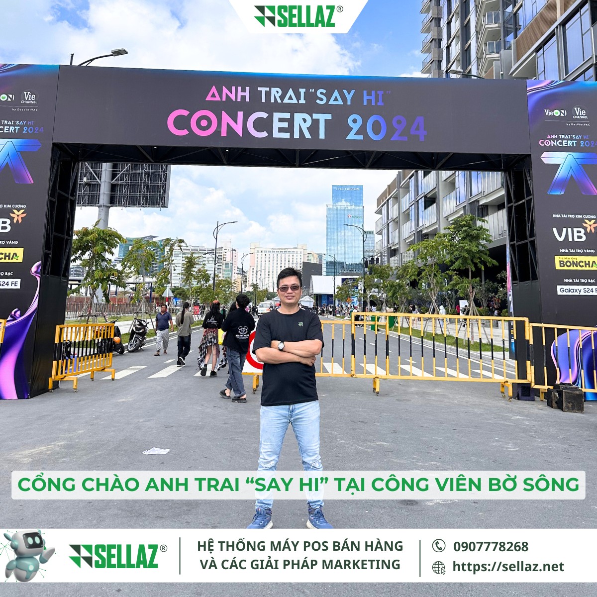 Thuê máy POS sự kiện: Sellaz đồng hành cùng Lay's x3 Anh Trai Say Hi Concert 2024" tại công viên Bờ Sông Sài Gòn