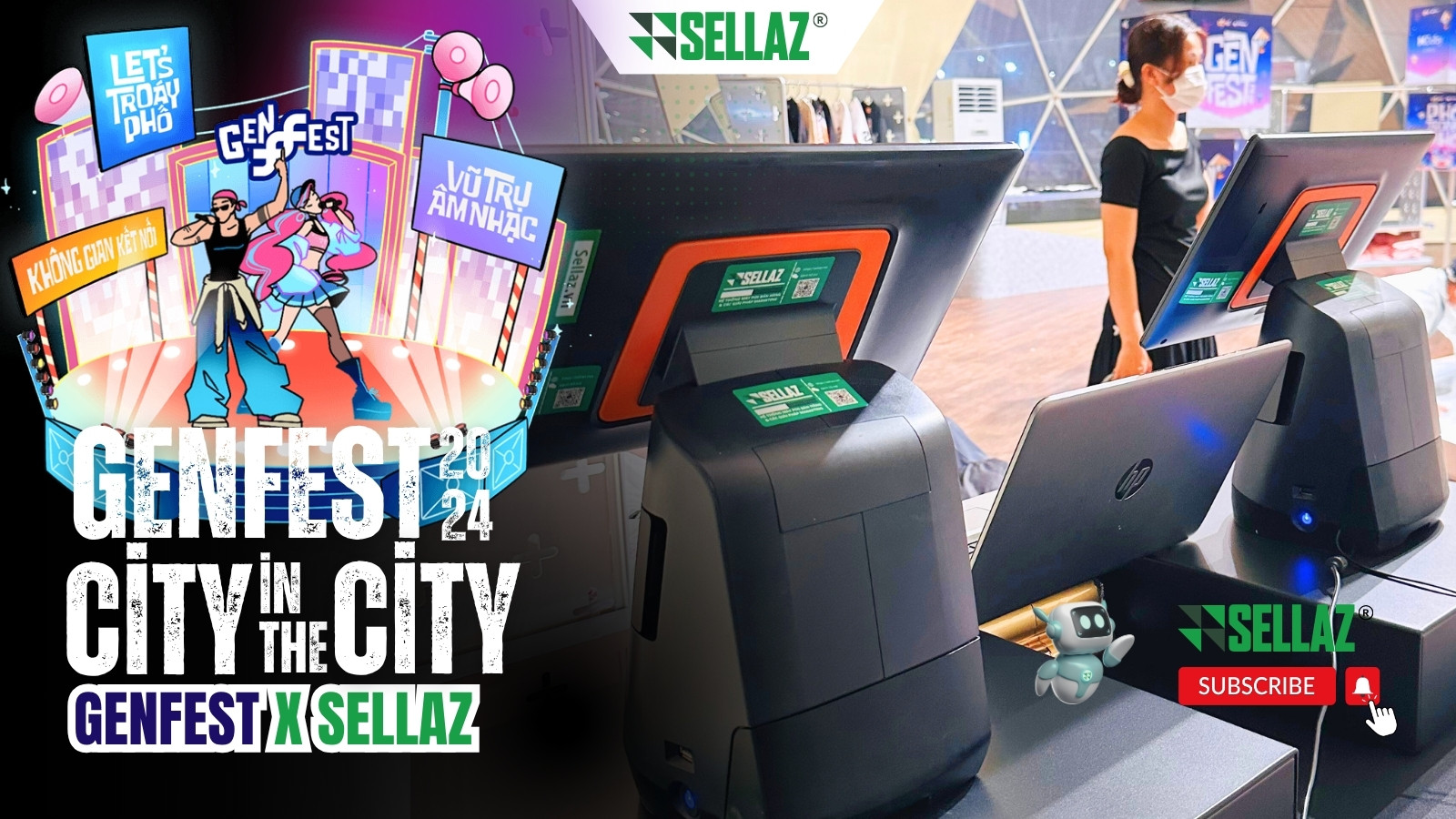 Sellaz cho thuê máy POS Genfest 2024: Lễ hội âm nhạc "Phố Trong Phố" Sự kiện Genfest 2024 – City in the City với sự đồng hành của Sellaz cung cấp máy POS bán hàng tại các gian hàng trong không gian trải nghiệm kết nối và âm nhạc