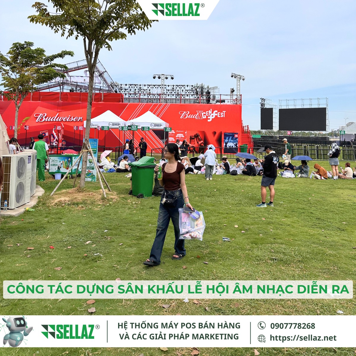 Sellaz cho thuê máy POS Genfest 2024: Lễ hội âm nhạc "Phố Trong Phố" Công tác dựng sân khấu lễ hội âm nhạc Genfest 2024 đang diễn ra, chuẩn bị cho các hoạt động chính thức