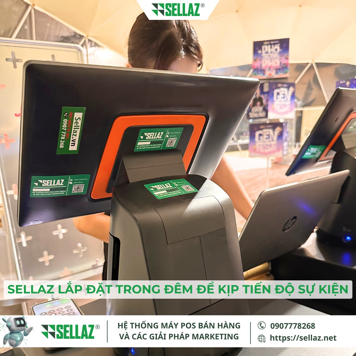 Sellaz cho thuê máy POS Genfest 2024: Lễ hội âm nhạc "Phố Trong Phố" Sellaz thi công và lắp đặt máy POS xuyên đêm để đảm bảo tiến độ bán hàng tại Genfest 2024